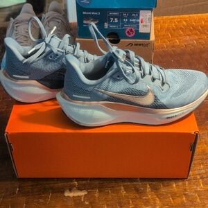 Nike Light Blue and White Sneakers